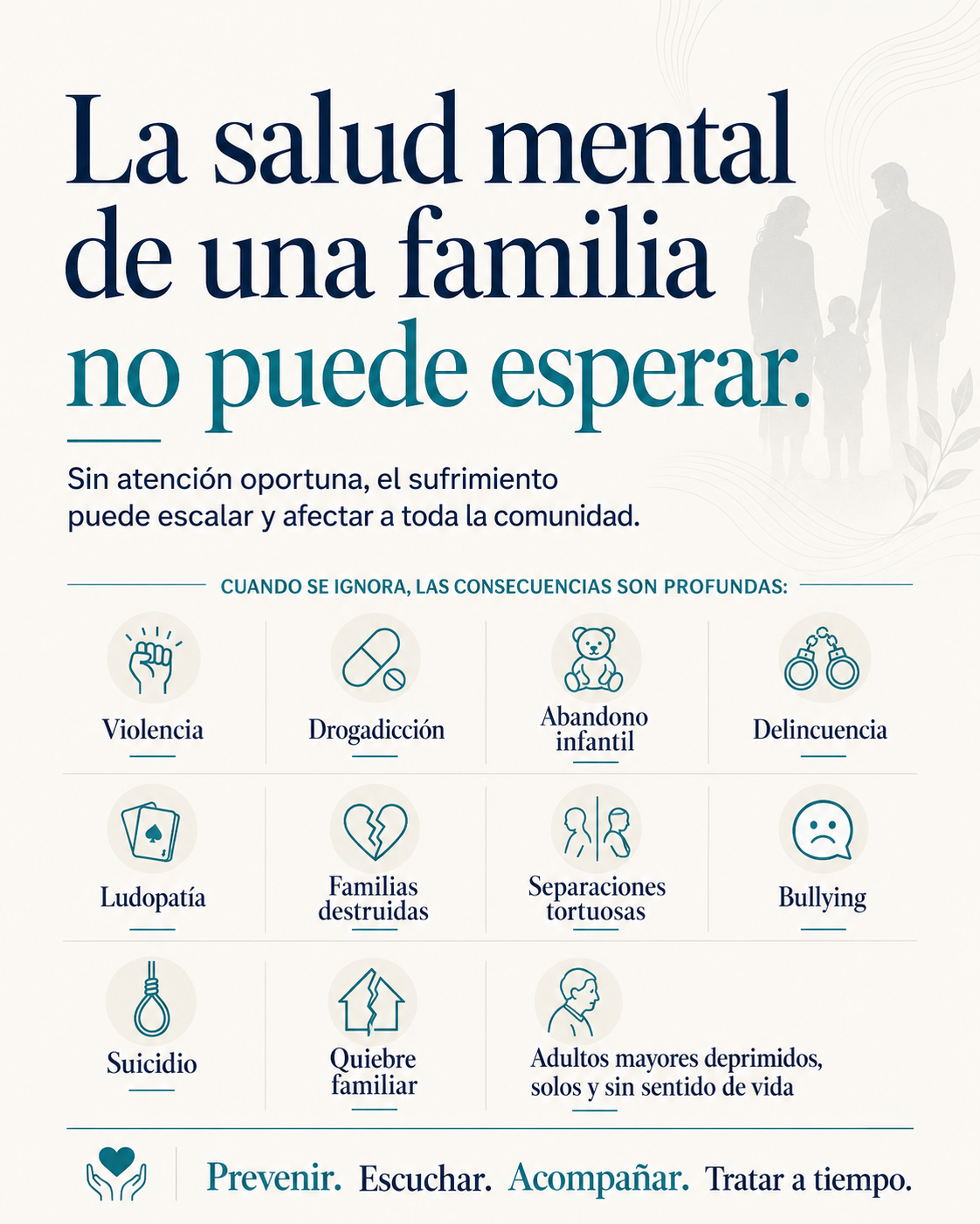 Campaña de Fundación Conectemos sobre prevención y atención oportuna en salud mental familiar